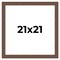 21x21 Wide Barnwood Picture Frame with UV-Resistant Acrylic & Acid Free Backing, Available in 6 Paint Finishes - Grey, Brown, White, and Black